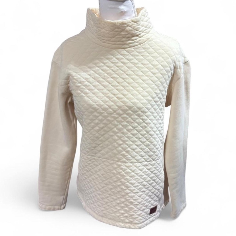 L.L.Bean | SZ XS women's quilted funnel neck cotton-blend sweatshirt pullover